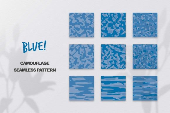 Blue Camouflage Seamless Pattern: A Creative Resource for Modern Designers