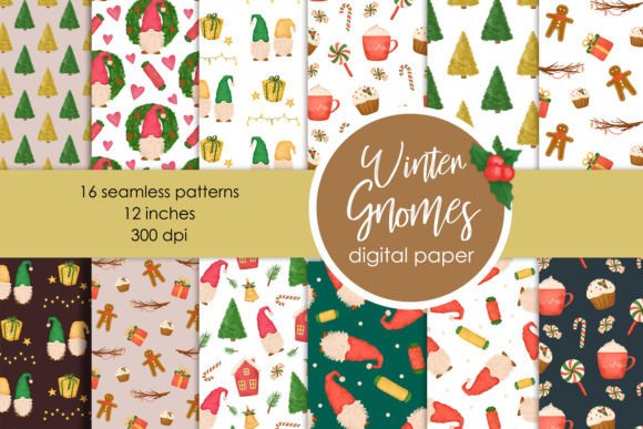 Christmas Gnomes Seamless Pattern, Paper: A Versatile Tool for Creative Projects
