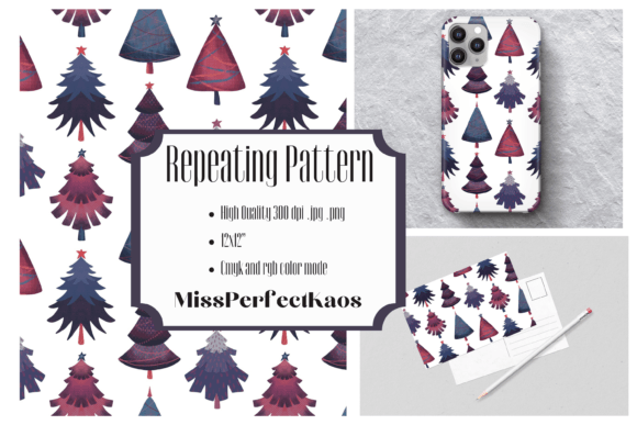 Christmas Tree - Repeat Pattern: A Versatile Design Tool for Modern Creators