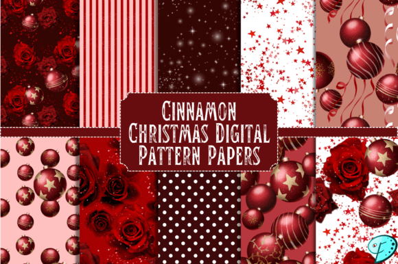 Cinnamon Christmas Digital Pattern Paper – A Versatile Resource for Holiday Crafting