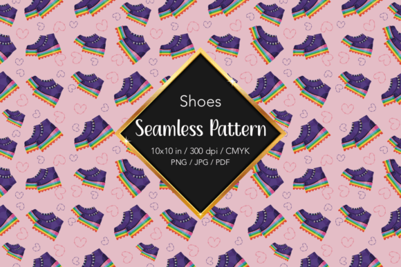 Cool Shoes Seamless Pattern Digital Paper