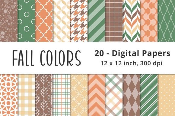 Embracing the Autumn Aesthetic: 20 Fall Colors Digital Papers for Creative Expression