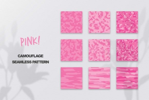 Pink Camouflage Seamless Pattern