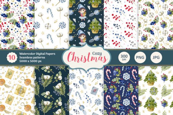 Watercolor Christmas Digital Papers: A Creative Resource for Designers and Enthusiasts