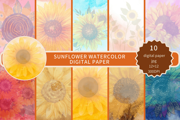 Watercolor Sunflower